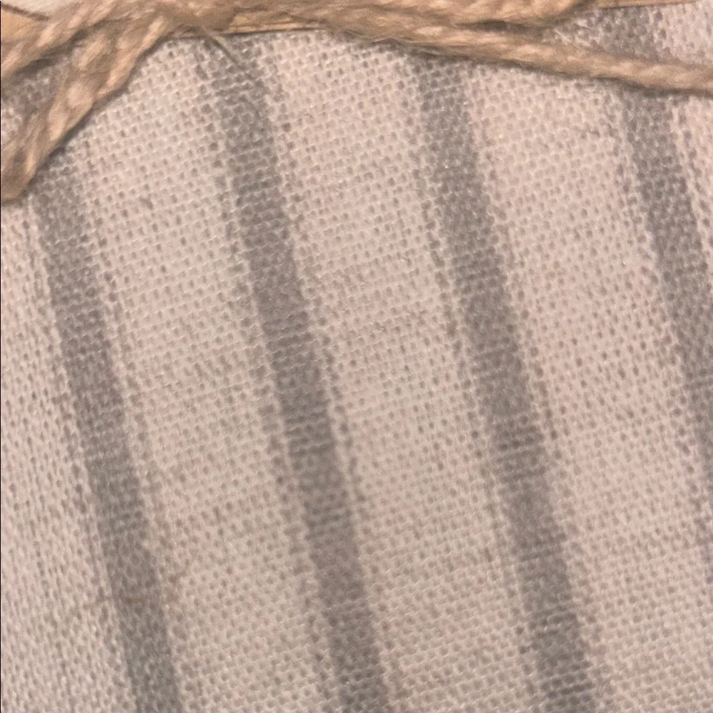 Farmhouse Striped Shower Curtain - 72x72 Inches, Linen Blend Fabric Sage Green